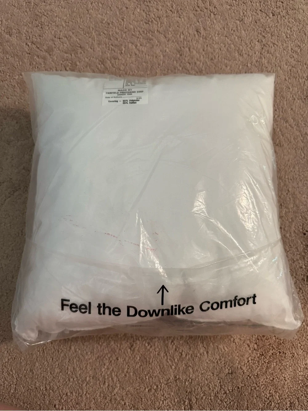 NWT Soft Touch White Pillow | 14” x 14” | Arts & Crafts